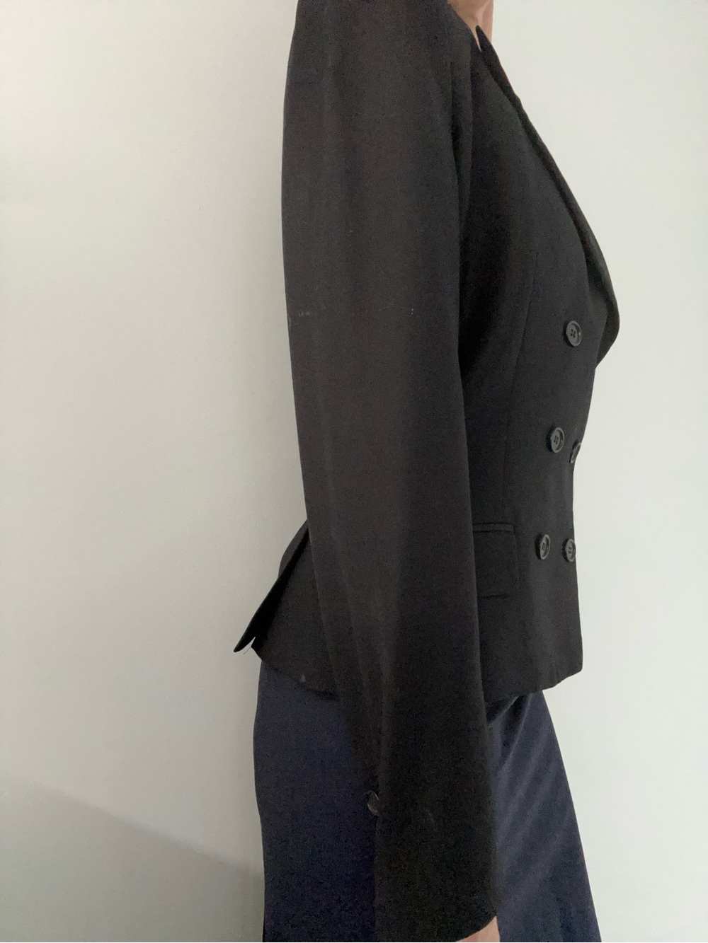 Alexander McQueen Black Double-Breasted Tailored Blazer